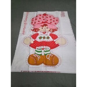 Vintage 1980 Strawberry Shortcake Fabric Doll Pattern Panel Springs Mills 5709
